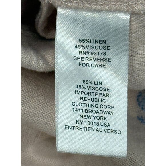 Elie Tahari Womens Pink Palm Tree Embroidered Linen Blend Shorts Small - Picture 6 of 9